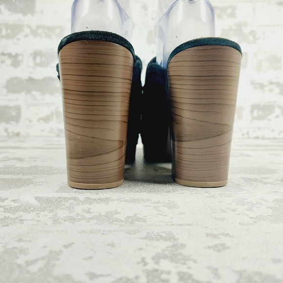 NEW Splendid Vina Black Suede Platform Loafer Clogs C1017 - Picture 6 of 12